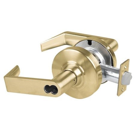 Grade 2 Office Cylindrical Lock With Field Selectable Vandlgard, Rhodes Lever, FSIC Less Core, Satin